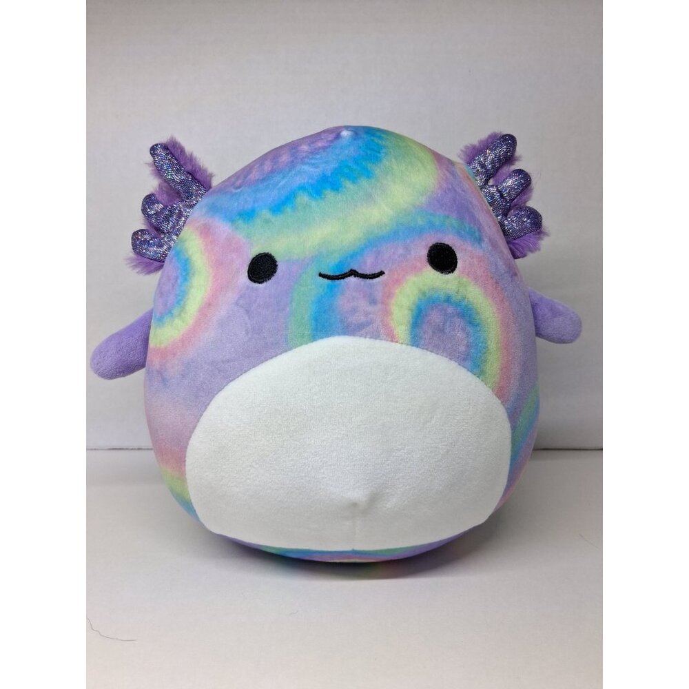 Squishmallows Delphine the Tie Dye Rainbow Axolotl 8" Plush Stuffed Toy NWOT